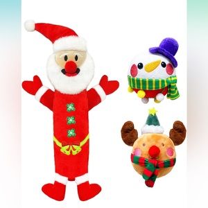 NWT 3 Pack Dog Christmas Toys Medium breed size Dog toys